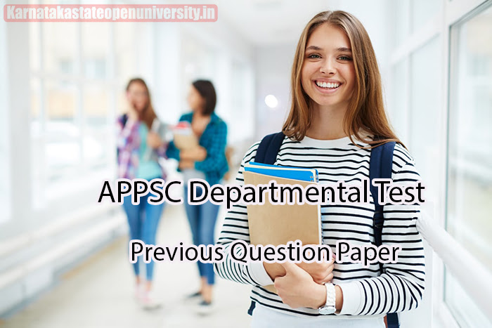 APPSC Departmental Test Previous Question Paper
