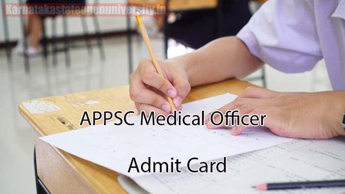 APPSC Medical Officer Admit Card