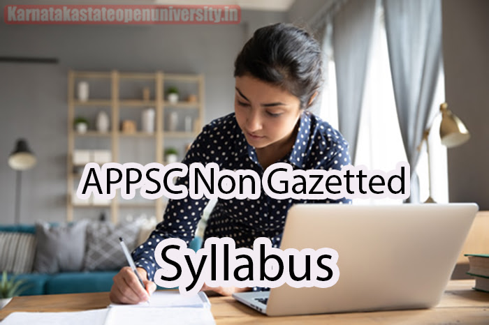 APPSC Non Gazetted Syllabus