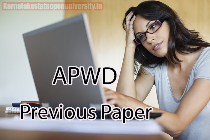 APWD Previous Paper 