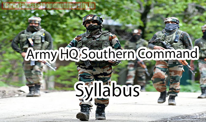 Army HQ Southern Command Syllabus 