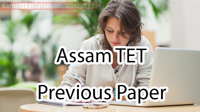 Assam TET Previous Paper
