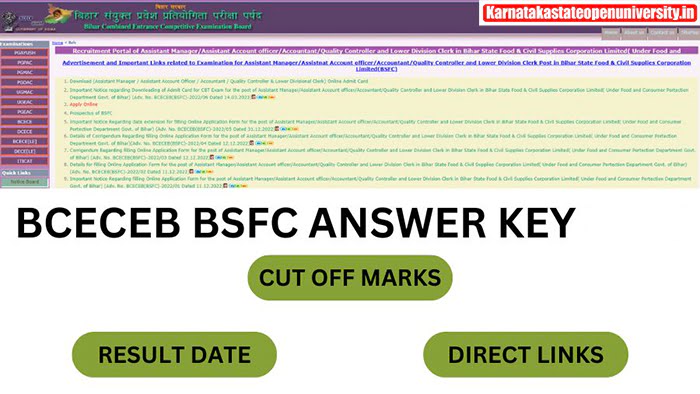 BCECEB BSFC Answer Key