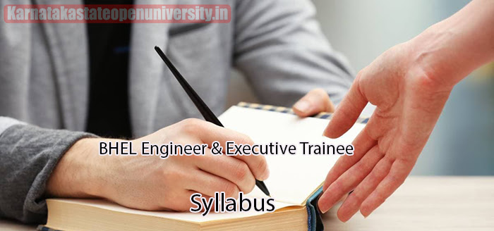 BHEL Engineer & Executive Trainee Syllabus 