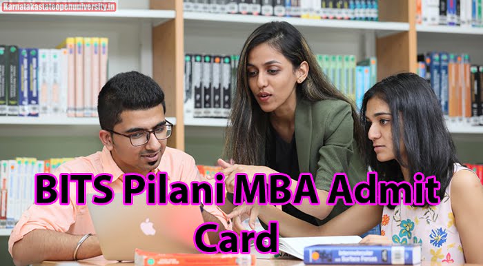 BITS Pilani MBA Admit Card
