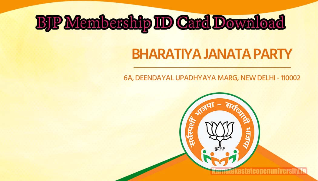 BJP Membership ID Card Download