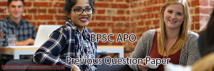 BPSC APO Previous Question Paper 2023
