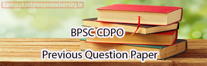 BPSC CDPO Previous Question Paper 