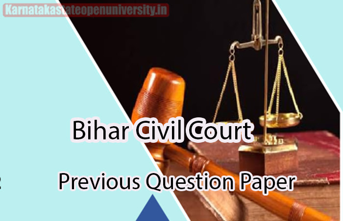 Bihar Civil Court Previous Question Paper