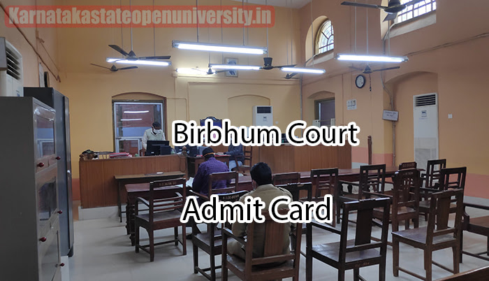 Birbhum Court Admit Card 