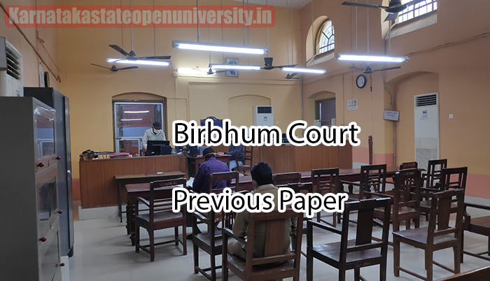Birbhum Court Previous Paper 