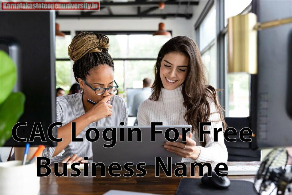 CAC Login For Free Business Name