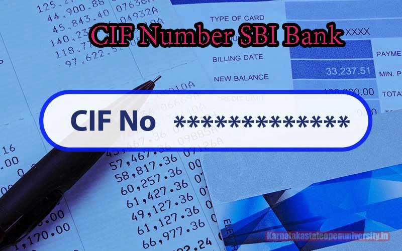 CIF Number SBI Bank