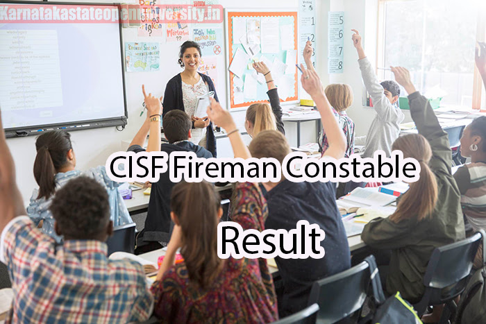 CISF Fireman Constable Result