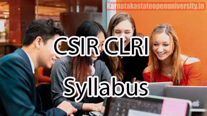 CSIR CLRI Syllabus 