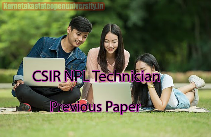 CSIR NPL Technician Previous Paper 