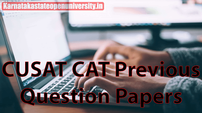 CUSAT CAT Previous Question Papers