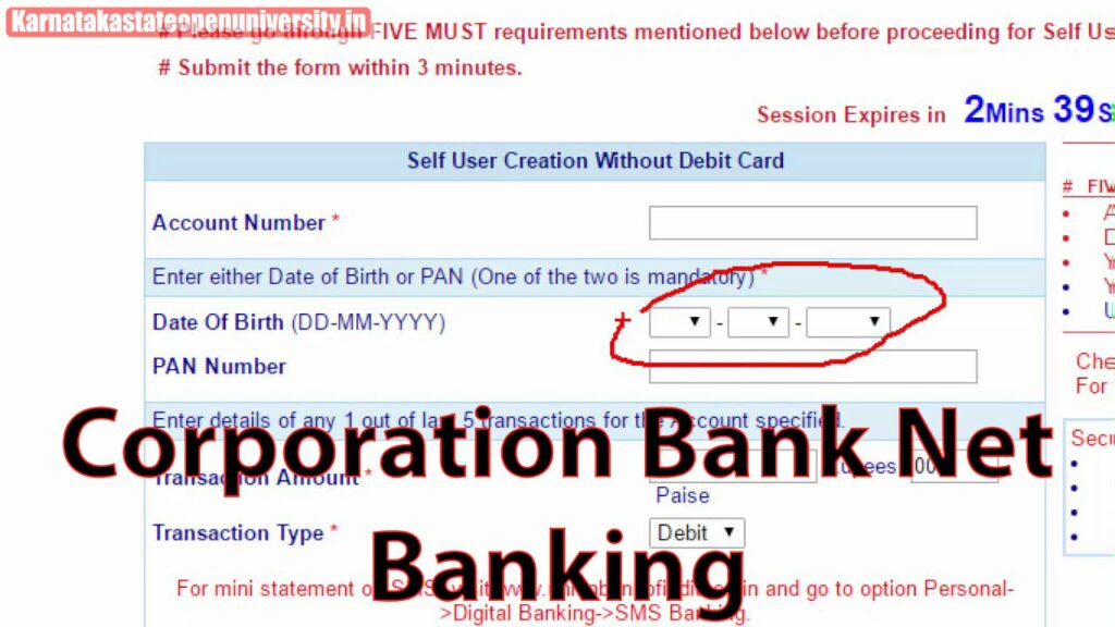 Corporation Bank Net Banking