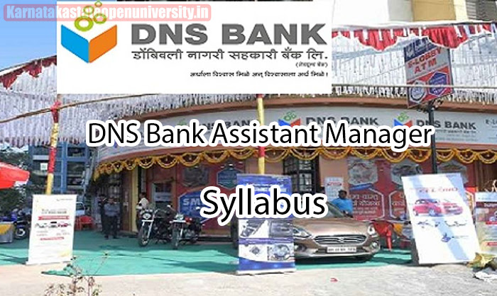 DNS Bank Assistant Manager Syllabus