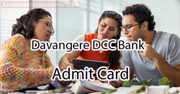 Davangere DCC Bank Admit Card