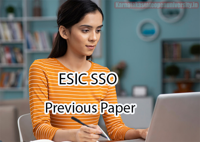 ESIC SSO Previous Paper 
