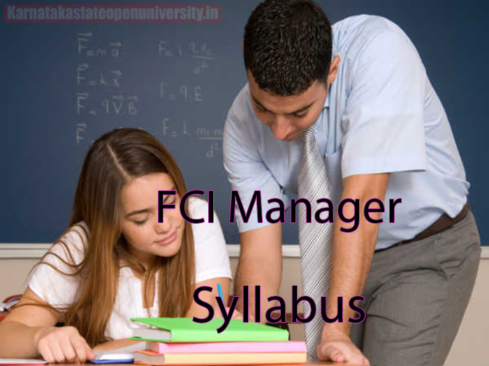 FCI Manager Syllabus