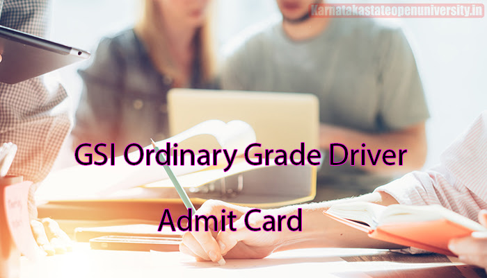 GSI Ordinary Grade Driver Admit Card 