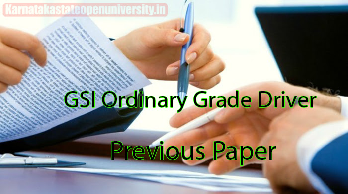 GSI Ordinary Grade Driver Previous Paper 
