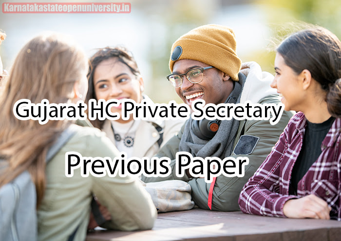 Gujarat High Court Private Secretary Previous Paper