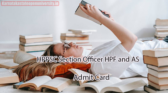 HPPSC Section Officer HPF and AS Admit Card