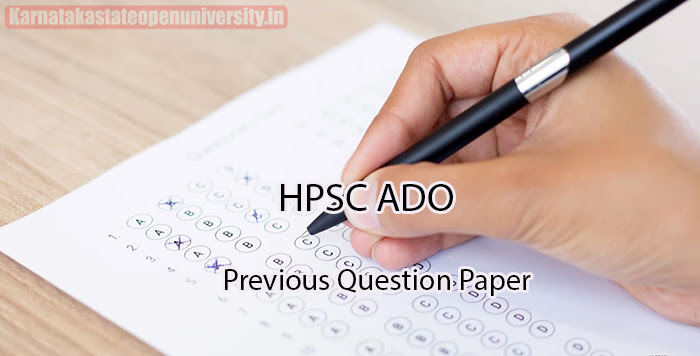HPSC ADO Previous Question Paper 