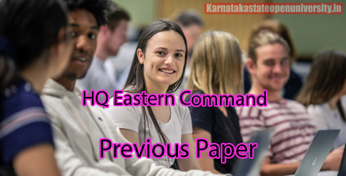 HQ Eastern Command Previous Paper 