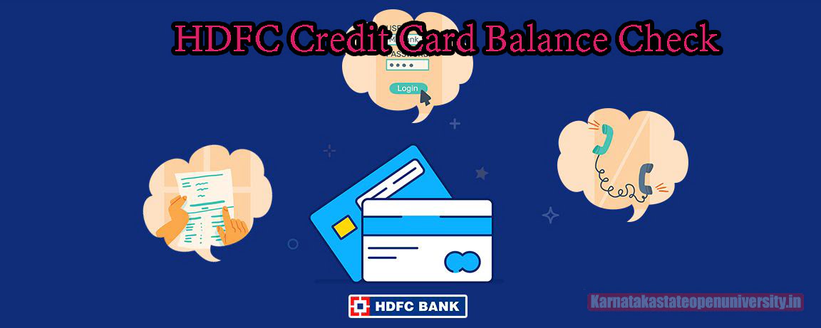 HDFC Credit Card Balance Check