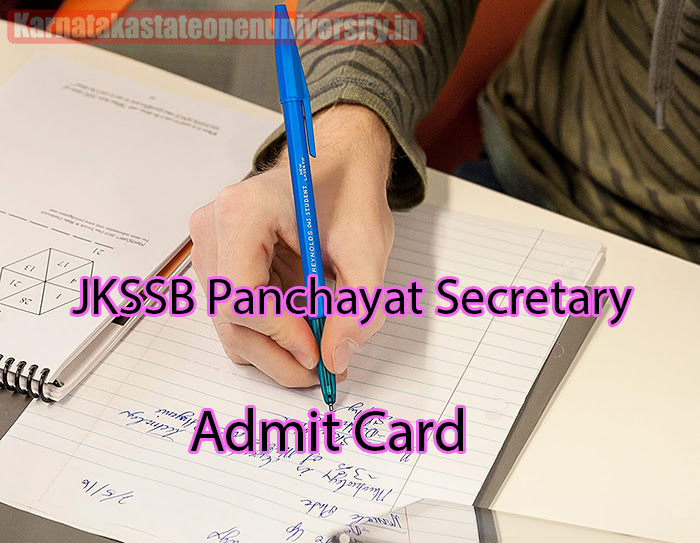 JKSSB Panchayat Secretary Admit Card 