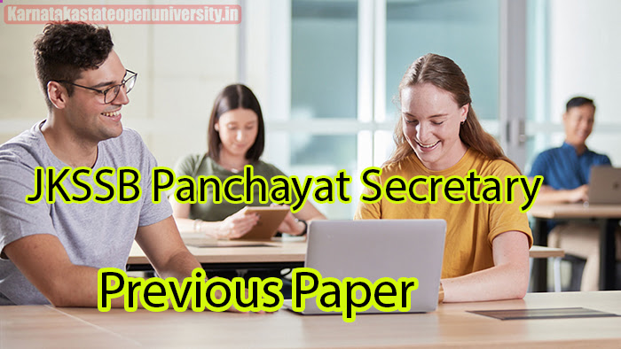 JKSSB Panchayat Secretary Previous Paper 