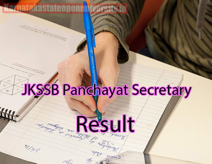 JKSSB Panchayat Secretary Result 