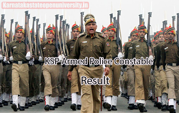 KSP Armed Police Constable Result
