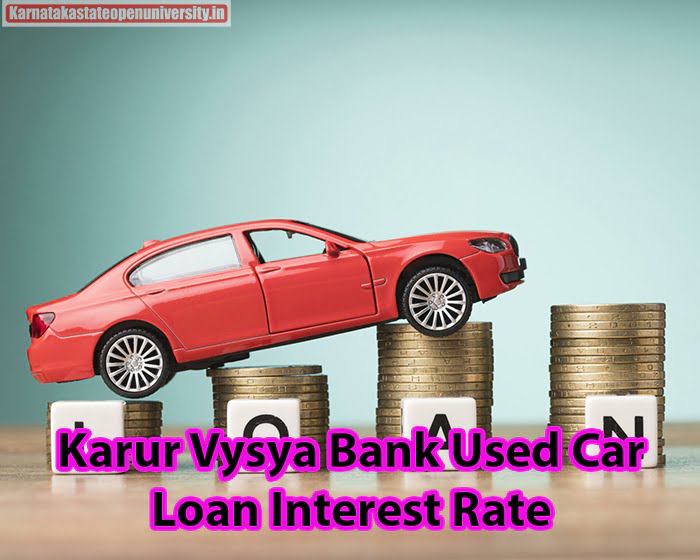 Karur Vysya Bank Used Car Loan Interest Rate