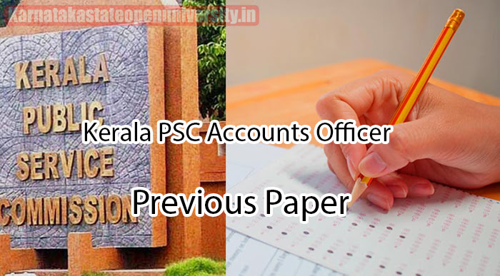 Kerala PSC Accounts Officer Previous Paper 