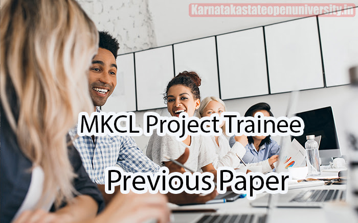 MKCL Project Trainee Previous Paper 