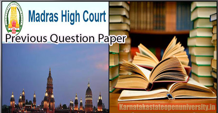 Madras High Court Previous Question Paper 2023