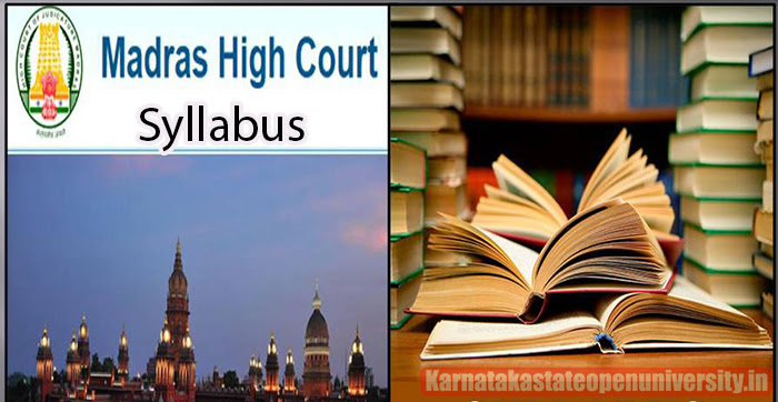 Madras High Court Syllabus 