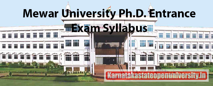 Mewar University Ph.D. Entrance Exam