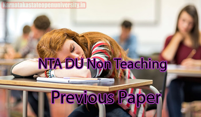 NTA DU Non Teaching Previous Paper