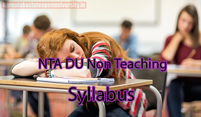 NTA DU Non Teaching Syllabus
