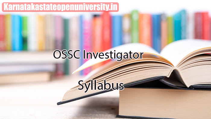 OSSC Investigator Syllabus