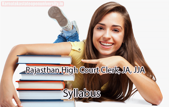 Rajasthan High Court Clerk, JA, JJA Syllabus