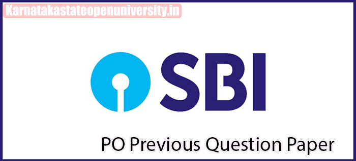 SBI PO Previous Question Paper