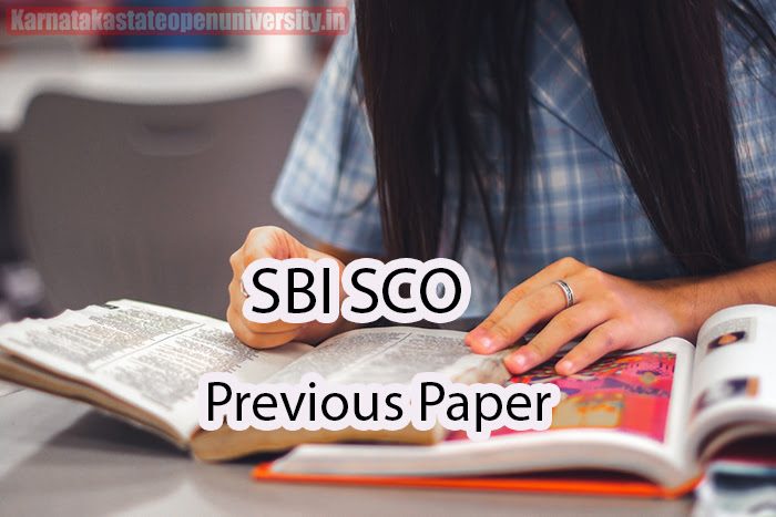 SBI SCO Previous Paper