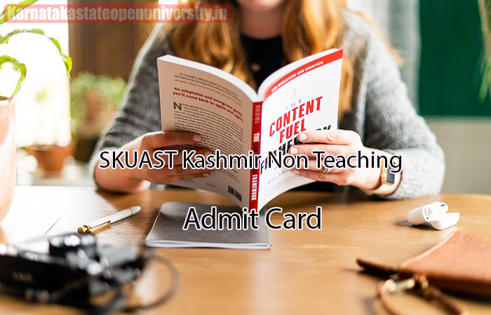 SKUAST Kashmir Non Teaching Admit Card